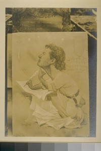 [Caricature drawing of Herman George Scheffauer. By Gordon Coutts. Bohemian Grove.] [Photograph by Gabriel Moulin. No. 149. 1908.]