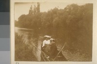 [Herman George Scheffauer in canoe. With Ethel Talbot Scheffauer?]