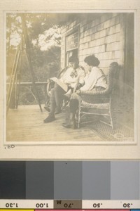 [Herman George Scheffauer, right, with George Sterling. Bohemian Grove?]