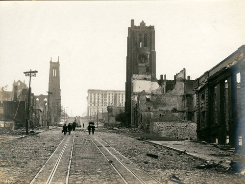 California Street from Kearny Street, San Francisco Earthquake and Fire, 1906 [photograph]