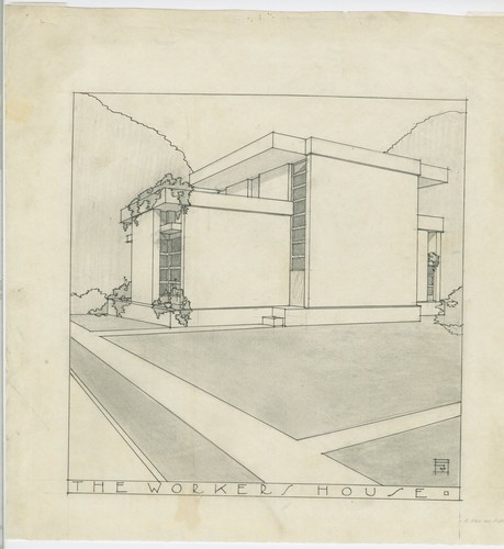 Rudolph Schindler: Monolith house (Racine, Wis.?)