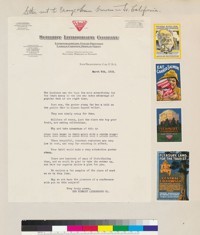 Promotional letter from Schmidth Lithograph