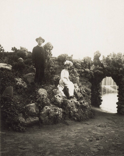 Posing on rocks