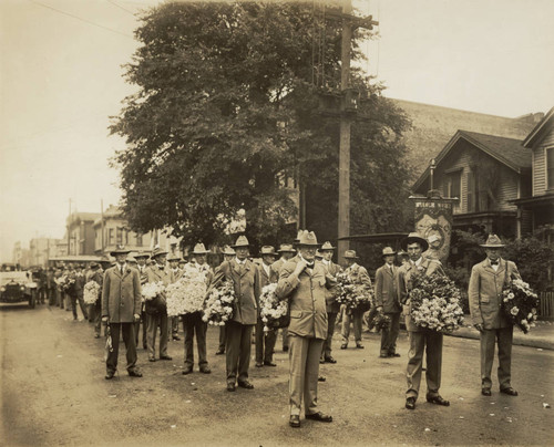 Marching with roses