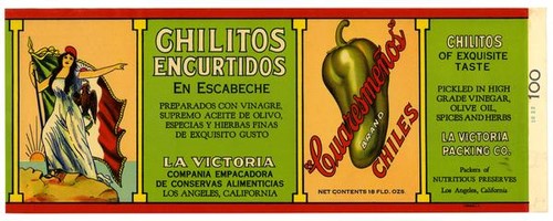 Cuaresmeños Brand chiles, La Victoria Packing Co., Los Angeles