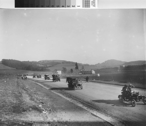 Automobile race on Foothill Blvd. [picture] : Portola Festival Road Race