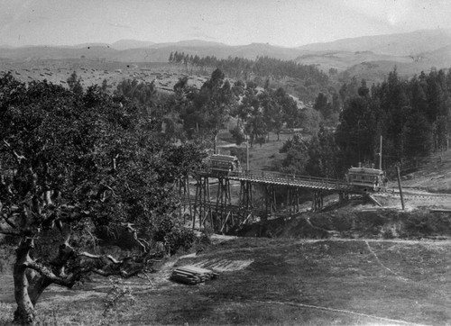 Trolley car trestle at Trestle Glen, Oakland [picture]