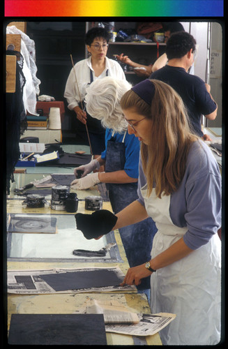 Students in Advanced Etching Class