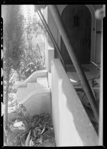 House damaged by car at 1083 North Hicks Avenue, East Los Angeles, CA, 1931