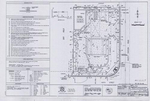 Gas Station at South Ventura Road, Oxnard, Grading and Site Drainage Plan. (3 of 5)