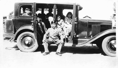 Shimasaki family with new 1930 Chevrolet