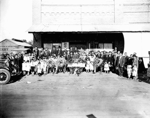 Funeral at the Buddhist Church, Visalia, California