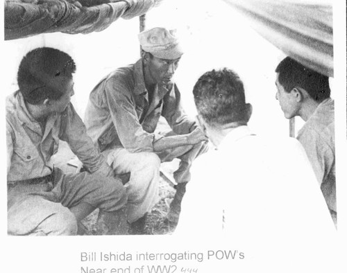 Bill Ishida interrogating Japanese prisoners