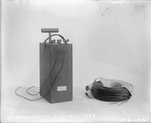 Electric fuzz and detonator, #1, California Cap Company. [negative]