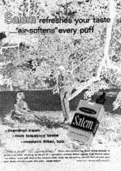 Salem refreshes you taste __"air-softens" every puff