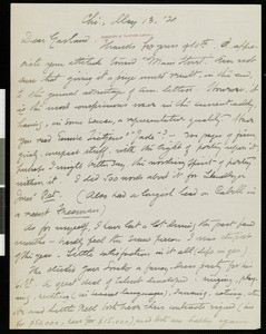 Henry Blake Fuller, letter, 1921-05-13, to Hamlin Garland