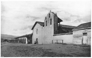 View from the front of Mission Santa Inez, Solvang, California, ca.1876