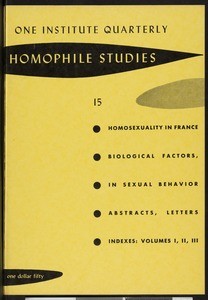 ONE institute quarterly 4/4/15 (Fall 1961)