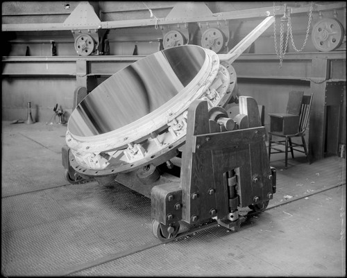 60-inch telescope mirror on stand, after silvering