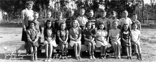 5th grade, Yorba Linda Grammar School, Jan. 1942