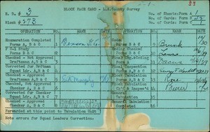 WPA block face card for household census (block 273) in Los Angeles County