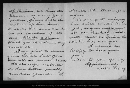 Letter from Mary [Muir Hand] to John Muir, 1902 Jan 9