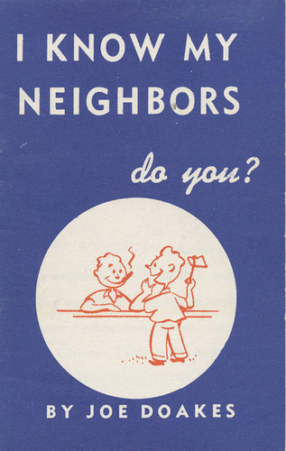 Booklet, I know my neighbors ... do you?, circa 1942