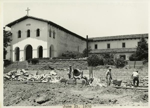 Mission Plaza construction, San Luis Obispo, June 25, 1970