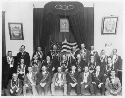 Freemasons - Stockton: Unidentified men of Masonic Order, [Sciots], [Ben Ali]