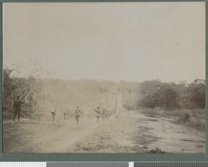 Army column on the move, Cabo Delgado, Mozambique, April-July 1918