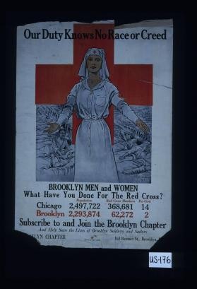 Our duty knows no race or creed. Brooklyn men and women, what have you done for the Red Cross?