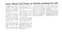 Loan allows purchase of shuttle parking lot site