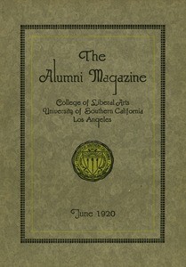 The alumni magazine, vol. 1, no. 3 (1920 June)