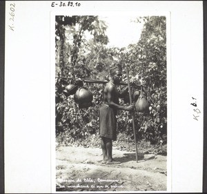 Basel Mission Cameroon: a palm-wine seller