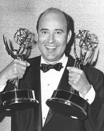 Carl Reiner with his two Emmys at 1963 show