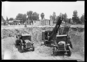 Construction of new city hall, Van Nuys, Los Angeles, CA, 1932