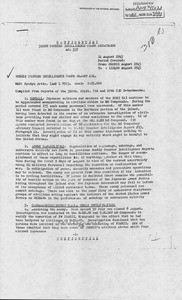 310th Counter Intelligence Corps Detachment. Weekly Counter Intelligence Report, No. 14 (August 14,, 1945)