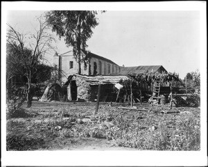 Indian house at the Mission San Gabriel, ca.1844