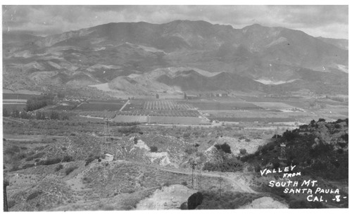Valley from South Mt., Santa Paula