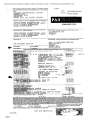 [Bill of Lading from Gallaher International Limited to P & O Nedlloyd Ltd on 1750 cases of Sovereign Classic & 255 cases of Sovereighn Classic Lights]
