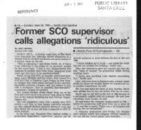 Former SCO supervisor calls allegations 'ridiculous