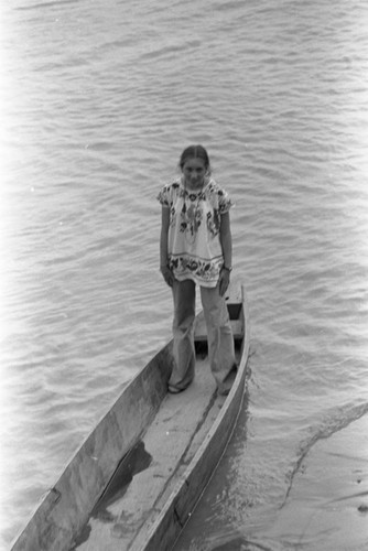 Women in a fishing boat, La Chamba, Colombia, 1975