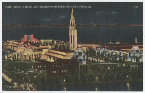 Night lights, Golden Gate International Exposition, San Francisco
