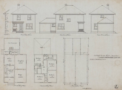 Cottage #9 for the Vance Redwood Lum Co. "Revised Plan"