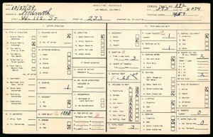 WPA household census for 233 WEST 112TH STREET, Los Angeles County
