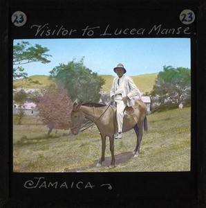 "Visitor to Lucea Manse, Jamaica", early 20th century