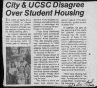 City & UCSC Disagree Over Student Housing