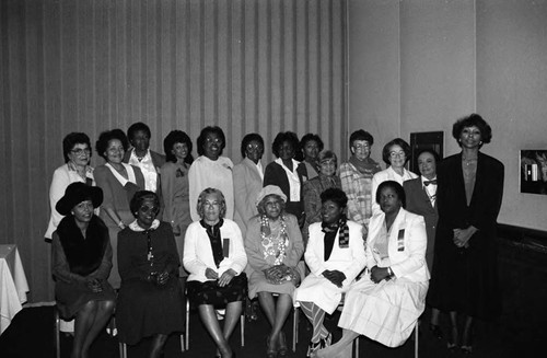 Members of the Women's Council, Consolidated Realty Board posing together, Los Angeles, 1985