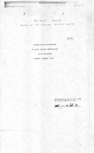 Japanese Reports on Monitoring Allied Wireless Communications in the Philippines, 1943