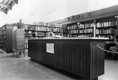 [Reference desk in Literature Department at the Main Library]